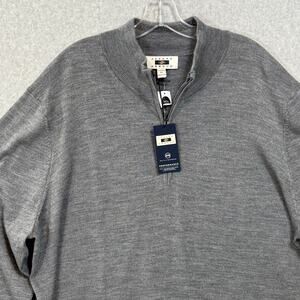 Joseph Abboud 1/4 Zip Sweater Size 2X Extra Fine Merino Wool Blend Luxury Basic